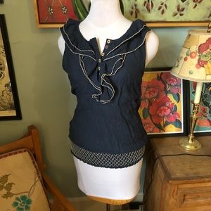 Cute Mine blouse navy blue